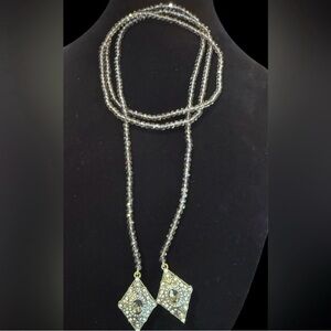 Heidi Daus Elegant Lariat Necklace With Swarovski Crystals